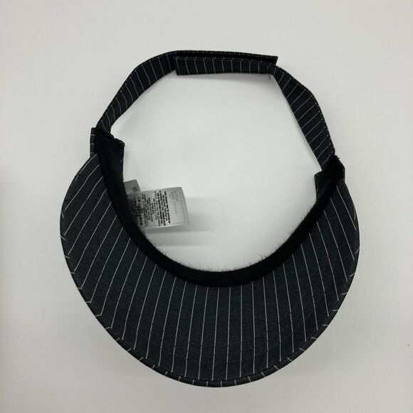 Disney Parks Mickey Mouse Black Pinstripe Visor Adult Embroidered Adjustable Hat - Picture 7 of 11